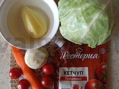 Šviežių kopūstų šči su aštriu raudonu pipiru Žingsnis 2