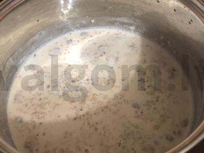 Avižinė košė su džiovintais vaisiais ir avietėmis Žingsnis 6