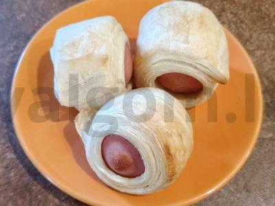 Dešrelės sluoksniuotame tešloje Žingsnis 7