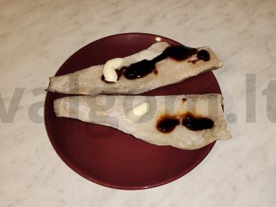 Menkių filė su juodųjų pupelių pasta Žingsnis 1