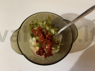 Grietinės padažas žuviai Žingsnis 4