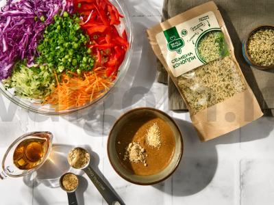 Pavasario ritinėlių salotos Žingsnis 4