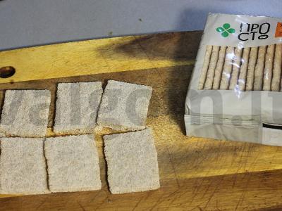 Užkandis su upėtakiu ir sūriu Žingsnis 1