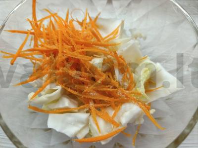 Kopūstai su morkomis korėjietiškai Žingsnis 4