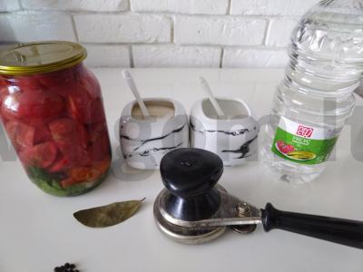 Pomidorai gabaliukais žiemai Žingsnis 3