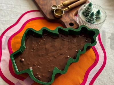 Šokoladinis keksiukas su spanguolėmis „Eglutė“ Žingsnis 8