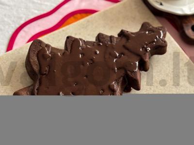 Šokoladinis keksiukas su spanguolėmis „Eglutė“ Žingsnis 10