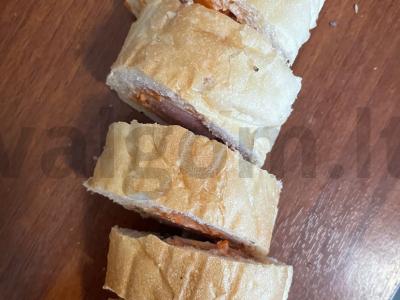 Užkandžių ritinėliai iš kvietinio batono Žingsnis 6