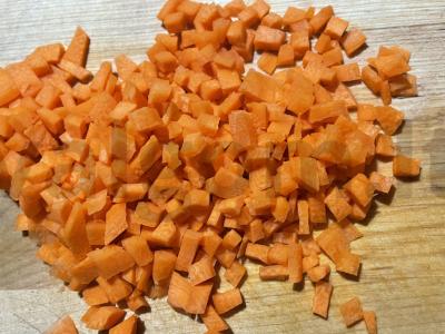 Ryžiai su daržovėmis keptuvėje Žingsnis 2