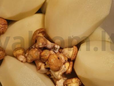 Miško bulvės su voveraitėmis Žingsnis 1