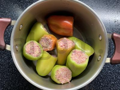 Įdarytos paprikos su kvietine koše Žingsnis 6