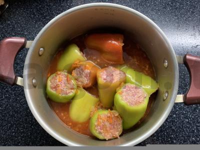 Įdarytos paprikos su kvietine koše Žingsnis 7