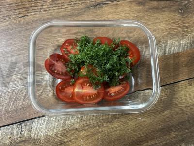 Sūdyti pomidorai su krapais ir česnaku Žingsnis 2