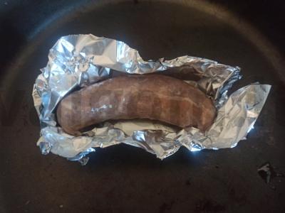 Makaronai su dešrelėmis ir varške Žingsnis 1