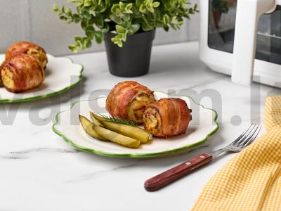 Bulvės su bekonu oro grilyje pagrindine nuotrauka