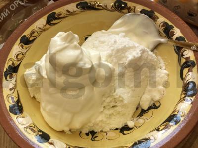 Varškės ir riešutų desertas Žingsnis 1