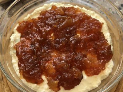 Varškės ir riešutų desertas Žingsnis 6