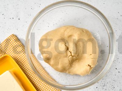 Smėliniai sausainiai su dviem skonių Žingsnis 1