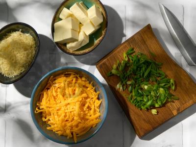 Sūrio scones su kefyru Žingsnis 1