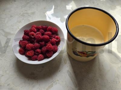 Aviečių jogurtas su ledais Žingsnis 1