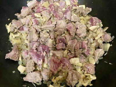 Orzo makaronai su kalakutiena ir grybais grietinėje Žingsnis 3