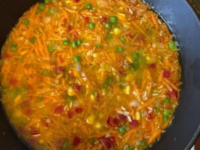 Sriuba su šaldytais daržovėmis ir ryžiais Žingsnis 5