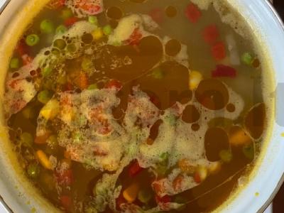 Sriuba su šaldytais daržovėmis ir ryžiais Žingsnis 6