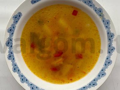 Sriuba su šaldytais daržovėmis ir ryžiais pagrindine nuotrauka