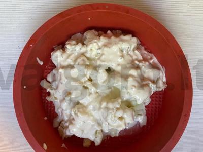 Žiedinė kopūstai, kepti grietinėje su sūriu Žingsnis 7