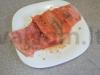 Sūdyta upėtakis su mandarinų ir Himalajų druska Žingsnis 2