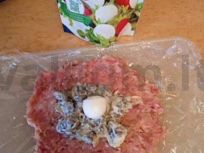 Mėsos zrazai su grybais ir mocarela Žingsnis 6