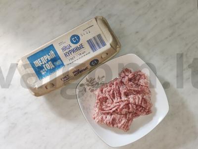 Žaliosios pupelės su faršu ir žolelėmis Žingsnis 1