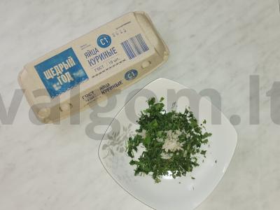 Žaliosios pupelės su faršu ir žolelėmis Žingsnis 3