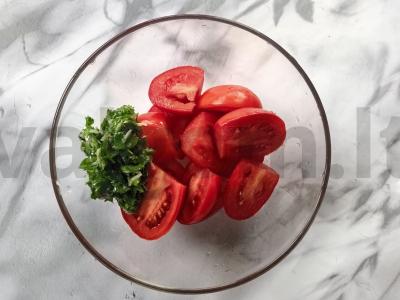 Kepti pomidorai su sūriu Žingsnis 2