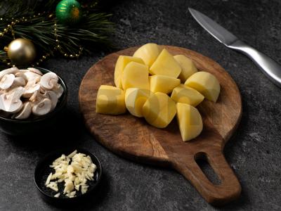 Jautiena su daržovėmis, džiovintais abrikosais ir grybais Žingsnis 2