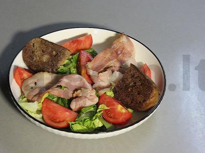 Salotas su daržovėmis ir bekonu Žingsnis 15