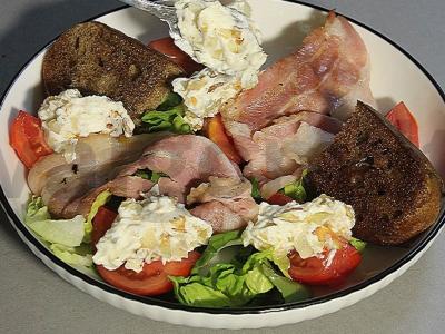 Salotas su daržovėmis ir bekonu Žingsnis 16