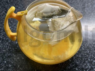 Žaliasis arbata su ramunėlėmis ir mandarinų Žingsnis 3