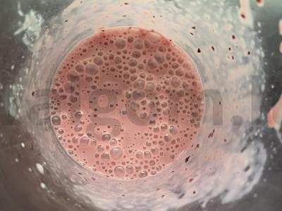 Kefyro, vyšnių, persikų, medaus ir sėklų kokteilis Žingsnis 4