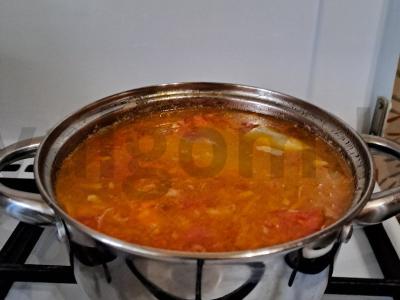 Sūrusis sriuba su marinuotais pomidorais Žingsnis 10