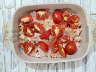 Sultinga vištienos, daržovių ir grybų apkepas Žingsnis 2