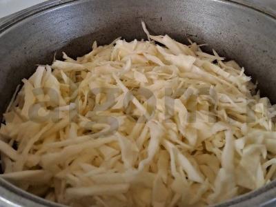 Troškinta kopūstai su rūkytomis vištienos Žingsnis 6