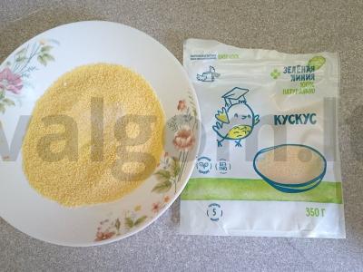 Kuskusas su faršu ir daržovėmis pietums Žingsnis 6