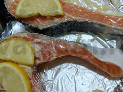 Lašiša, kepta orkaitėje su česnako padažu Žingsnis 5