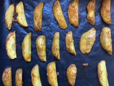 Jauna bulvė, kepta orkaitėje su česnaku Žingsnis 8