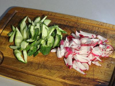 Okroška su pastrom ir rūgštynėmis Žingsnis 2