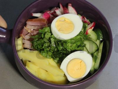 Okroška su pastrom ir rūgštynėmis Žingsnis 6