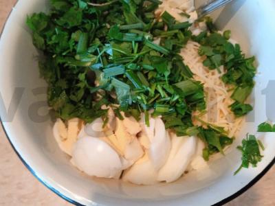 Patingėlių pyragėliai su kiaušiniais ir žolelėmis Žingsnis 4