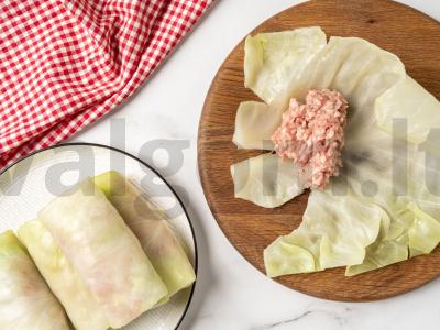 Kopūstai su faršu ir ryžiais Žingsnis 4