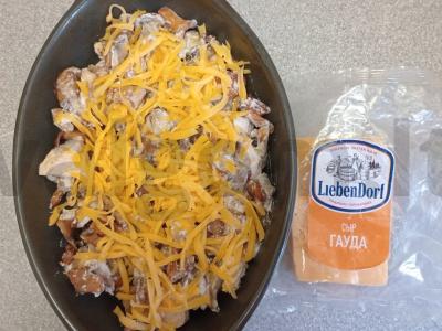 Juliens su pievagrybiais, voveraitėmis ir vištienos krūtinėle Žingsnis 12